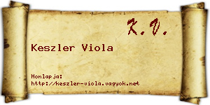 Keszler Viola névjegykártya